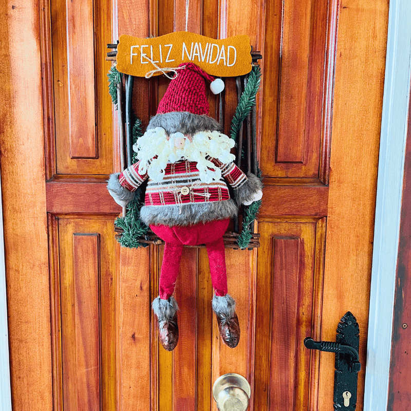 Colgante Navideño para Puerta - Viejo Pascuero/Mono de Nieve-Dreamy Home