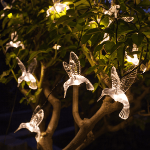 Guirnalda de Colibrís Solares - Largo 5 m / Luz Cálida o Multicolor / IP65 - Disponible en Dreamy Home!
