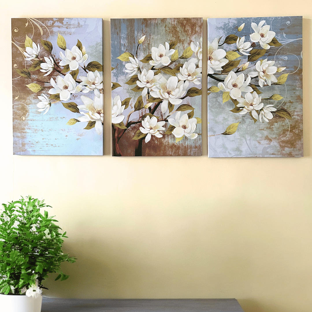 Cuadro Árbol de Magnolias - 77 x 51 x 2,5 cm-Dreamy Home
