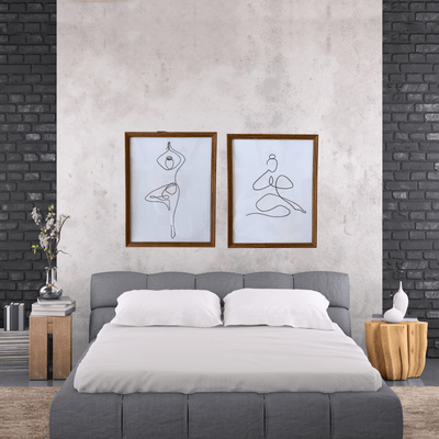 Cuadro Duo Yoga - Diseño Abstracto-Dreamy Home