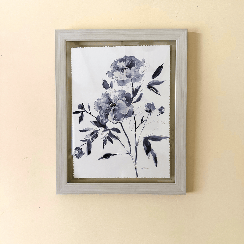 Cuadro Flores Azules Diseño Abstracto - 39 x 2 x 50 cm-Dreamy Home