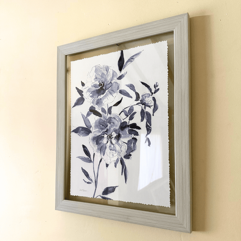 Cuadro Flores Azules Diseño Abstracto - 39 x 2 x 50 cm-Dreamy Home