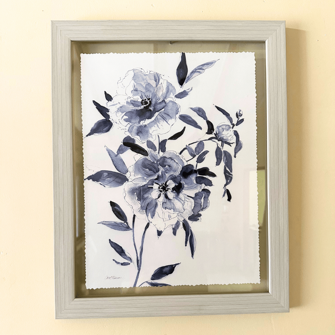 Cuadro Flores Azules Diseño Abstracto - 39 x 2 x 50 cm-Dreamy Home