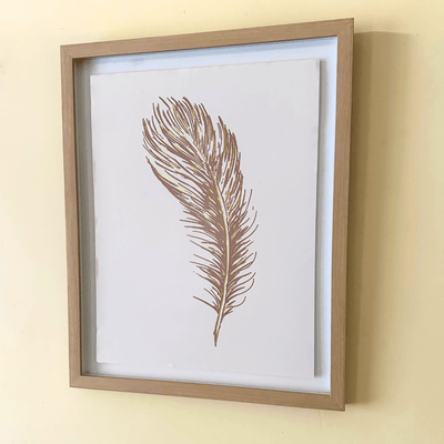 Cuadro Pluma - 50 x 40 x 2,5 cm-Dreamy Home