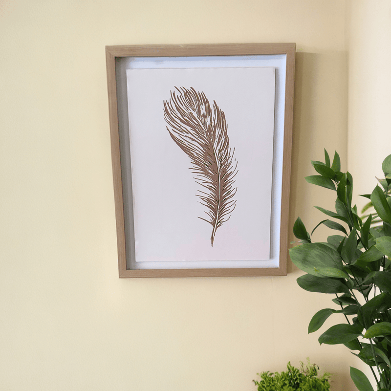 Cuadro Pluma - 50 x 40 x 2,5 cm-Dreamy Home