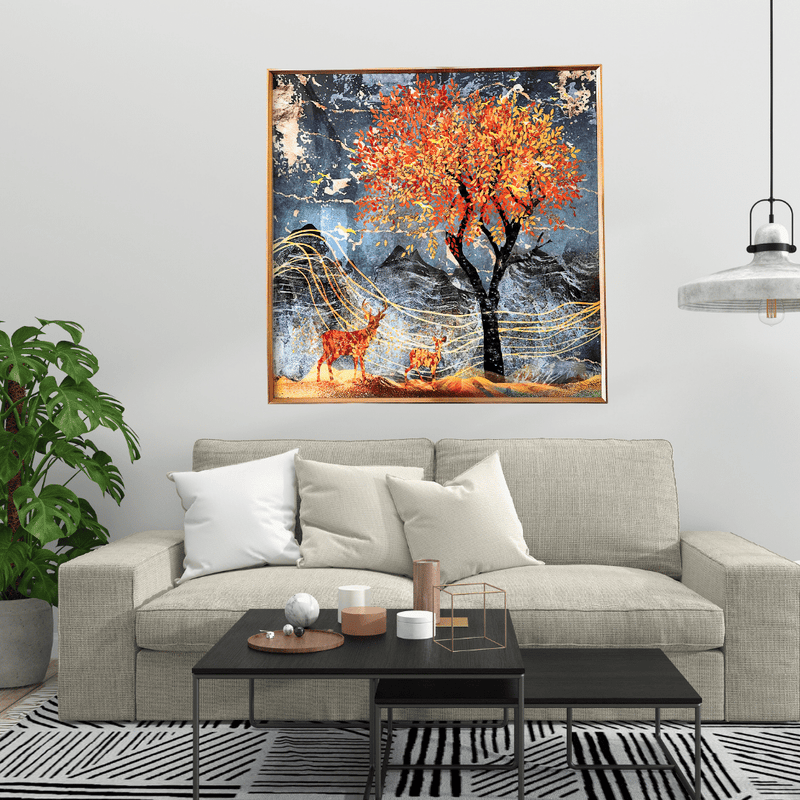Cuadro Resina Epóxica Brisas de Otoño - 81 x 81 x 4 cm-Dreamy Home