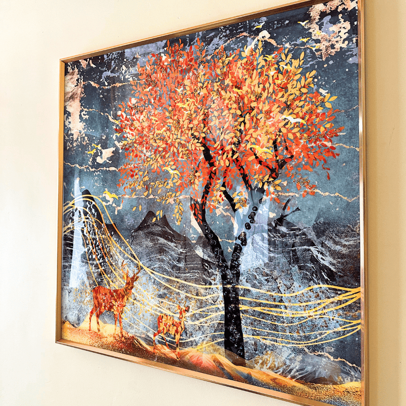 Cuadro Resina Epóxica Brisas de Otoño - 81 x 81 x 4 cm-Dreamy Home