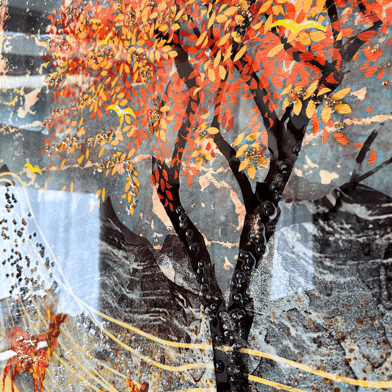 Cuadro Resina Epóxica Brisas de Otoño - 81 x 81 x 4 cm-Dreamy Home