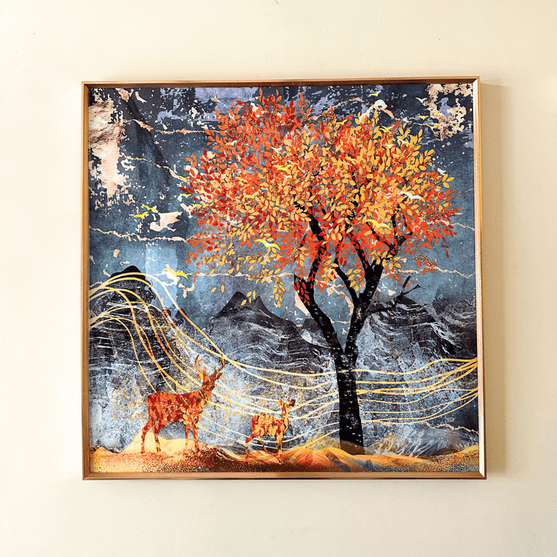 Cuadro Resina Epóxica Brisas de Otoño - 81 x 81 x 4 cm-Dreamy Home