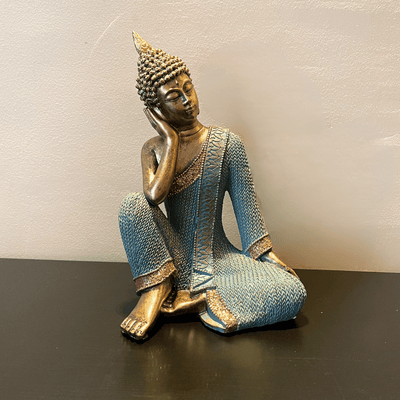 Escultura de Buda Pensante - Cerámica-Dreamy Home
