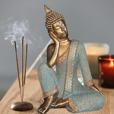 Escultura de Buda Pensante - Cerámica-Dreamy Home