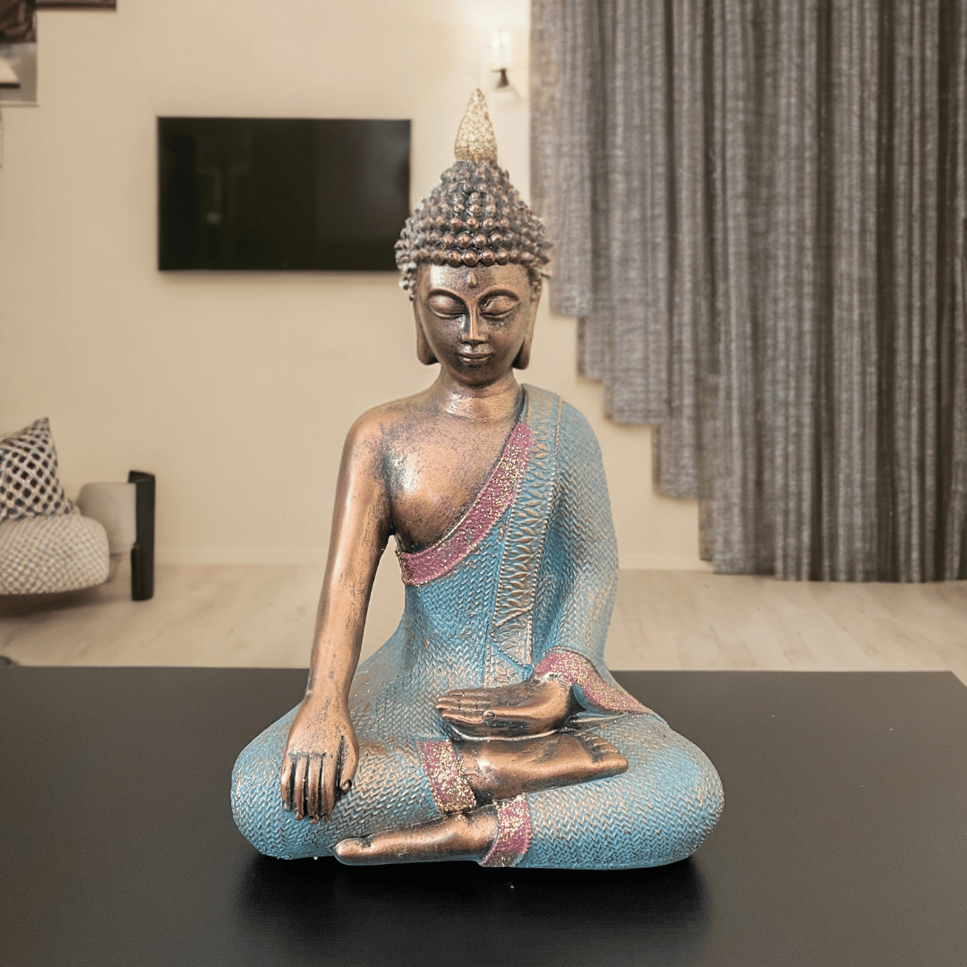 Escultura de Buda Sentado - Cerámica-Dreamy Home