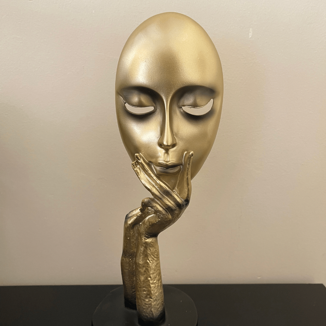 Escultura de Máscara - Cerámica-Dreamy Home
