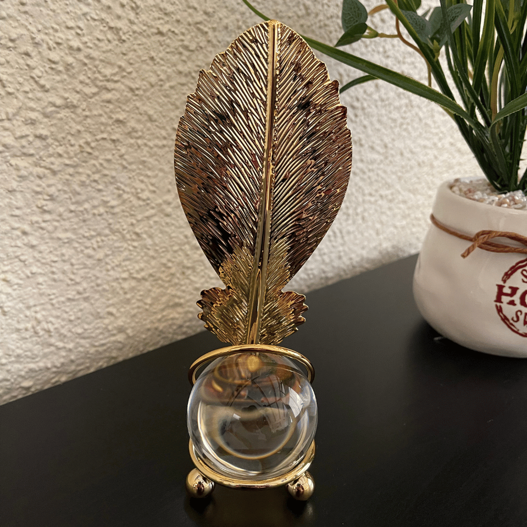 Esfera con Pluma - 8 x 5 x 15 cm-Dreamy Home