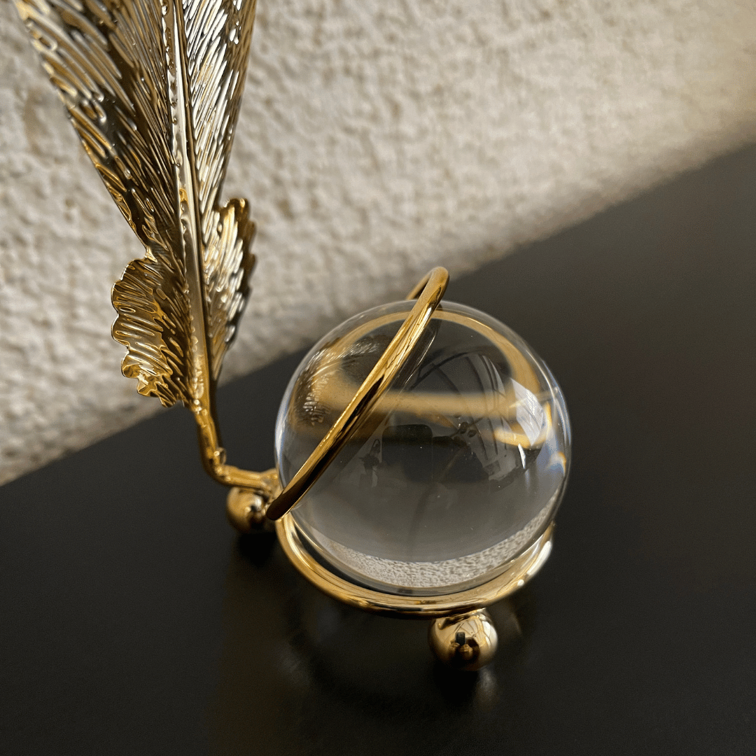 Esfera con Pluma - 8 x 5 x 15 cm-Dreamy Home