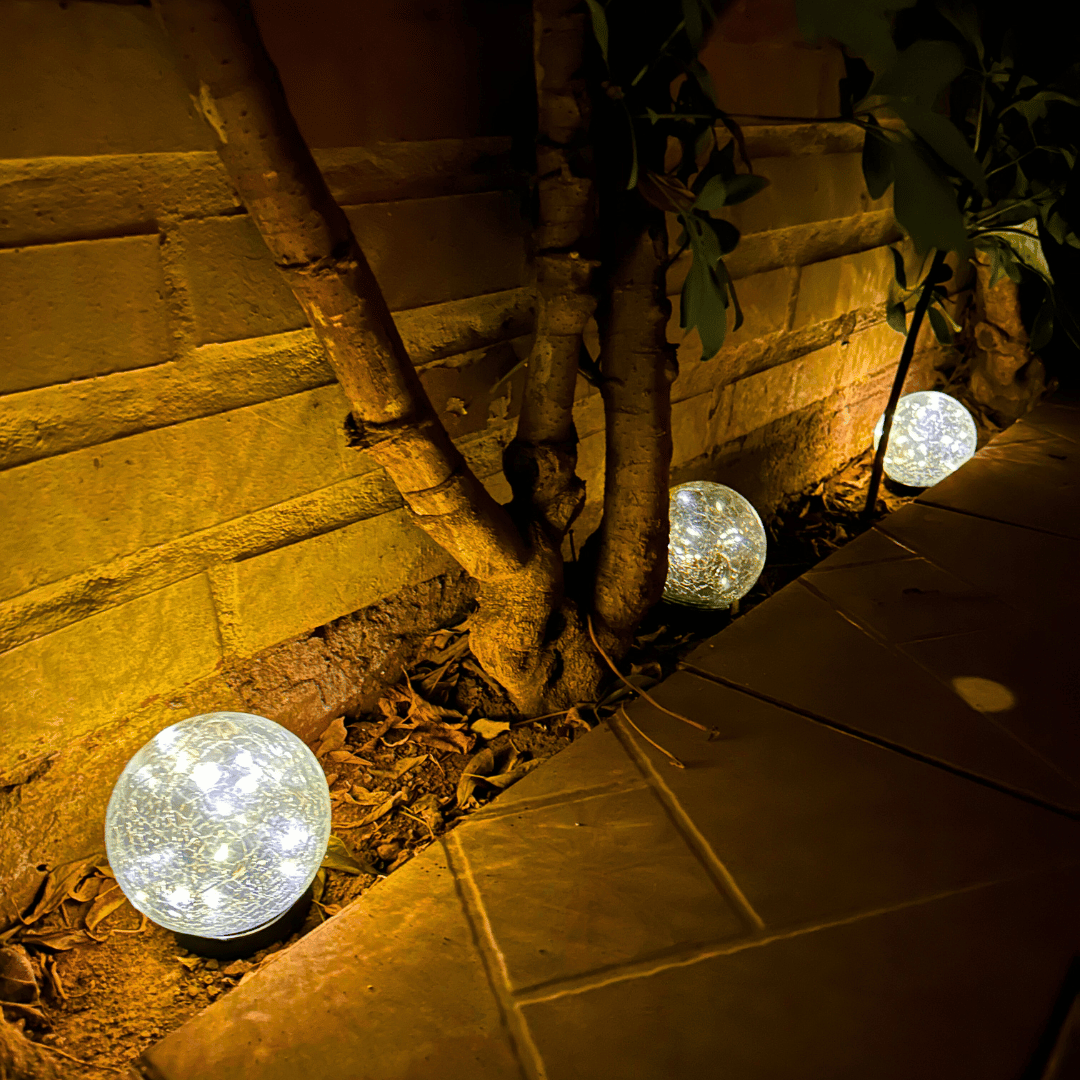 Esfera de Piso Solar - IP65 Luz Cálida 2 Un. - Disponible en Dreamy Home!