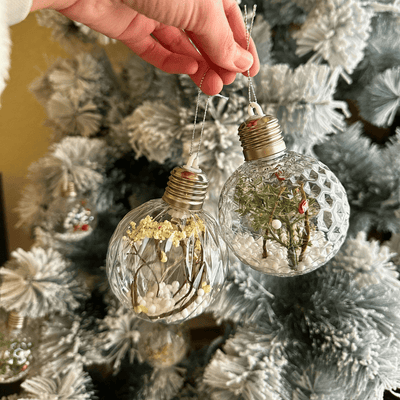 Esferas Navideñas Texturizadas A Pilas - Luz Cálida-Dreamy Home