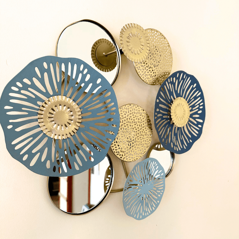 Espejo de Flores Relieve - 36 x 43 x 5 cm-Dreamy Home