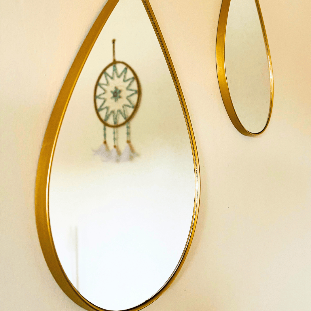 Set de 3 Espejos Diseño Gota - Metal / Dorado - Disponible en Dreamy Home!