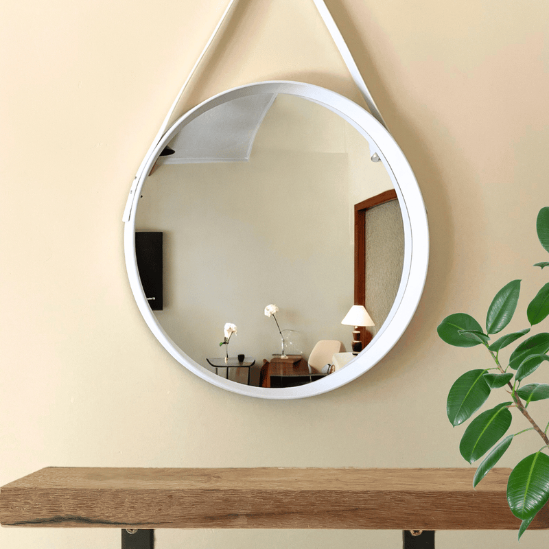 Espejo Redondo Mini con Colgante - 40 cm Diámetro-Dreamy Home