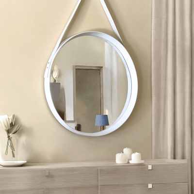 Espejo Redondo Mini con Colgante - 40 cm Diámetro-Dreamy Home