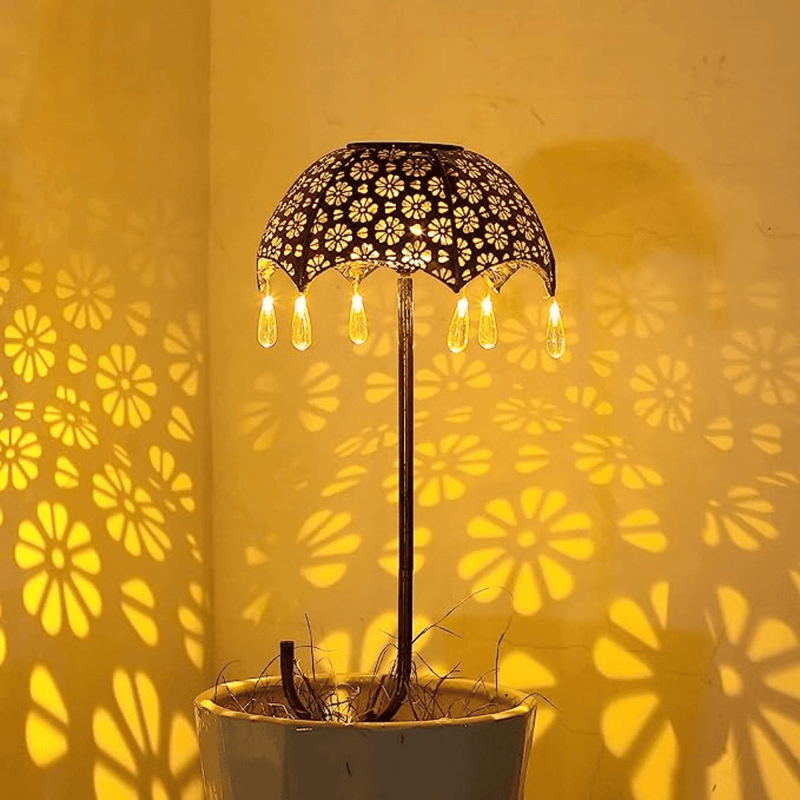 Estaca de Paraguas Solar - Luz Cálida IP65 Altura 53 cm-Dreamy Home