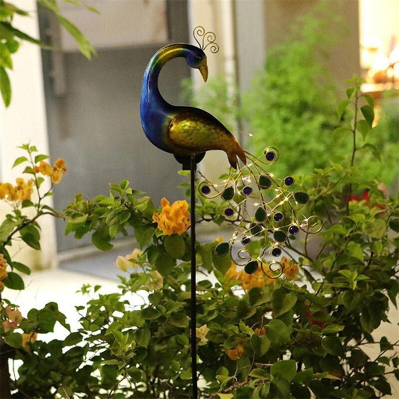 Estaca de Pavo Real - Luz Cálida IP65 Altura 104 cm-Dreamy Home