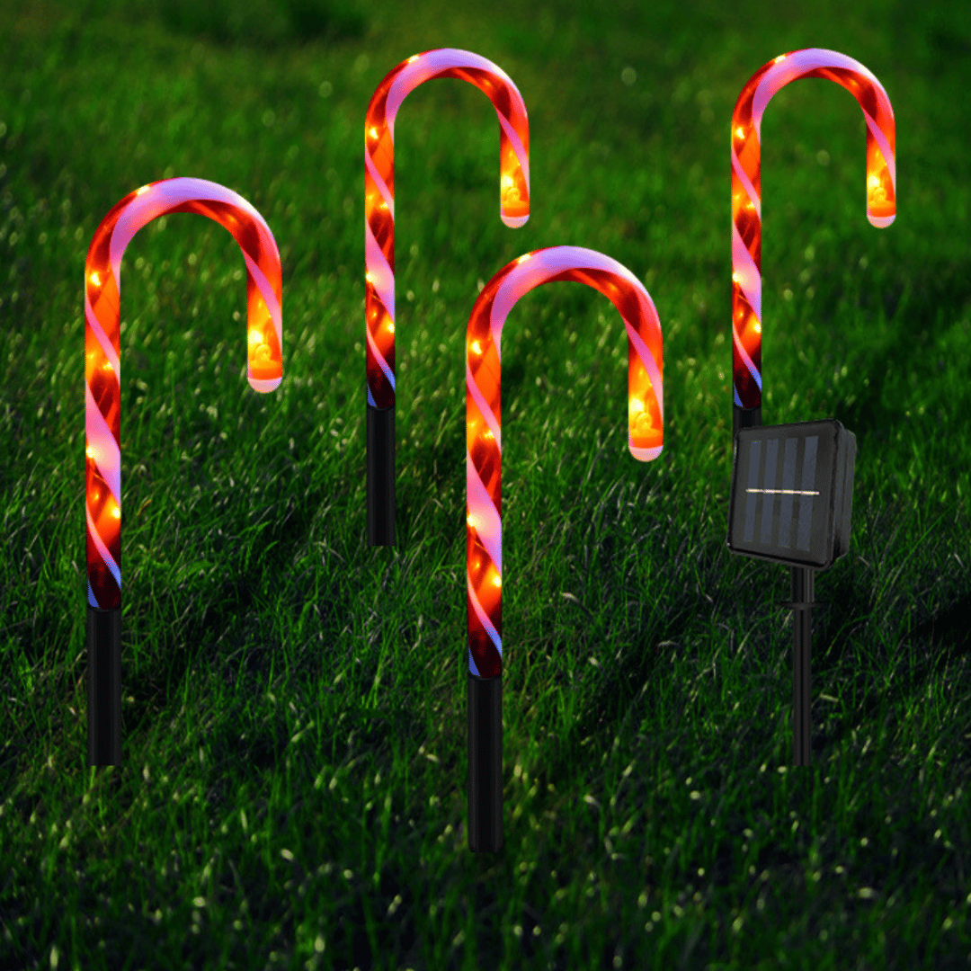 Estacas Bastones de Navidad Solar - Luz Roja IP65 - Disponible en Dreamy Home!
