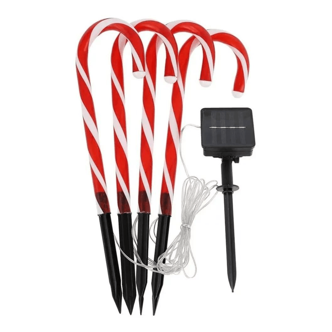 Estacas Bastones de Navidad Solar - Luz Roja IP65 - Disponible en Dreamy Home!
