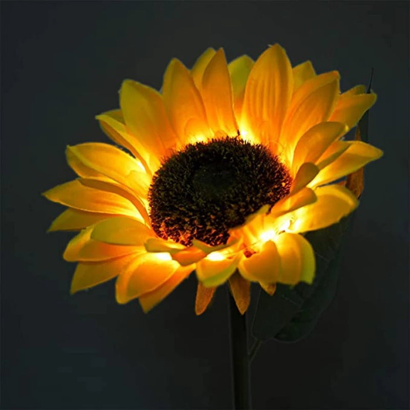 Estacas Girasoles Solares - Luz Cálida 2 Un. Altura 67 cm IP44-Dreamy Home