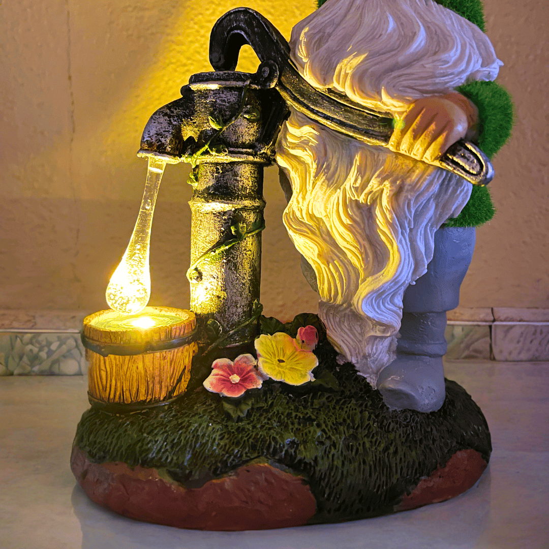 Estatua de Duende Grifo Solar - Luz Cálida IP65-Dreamy Home
