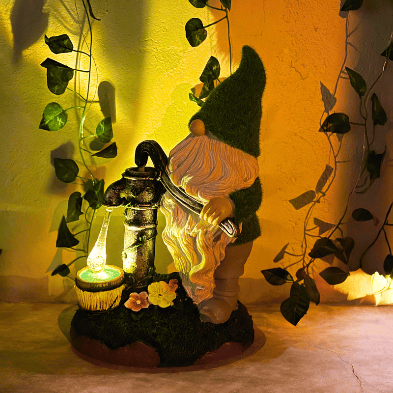 Estatua de Duende Grifo Solar - Luz Cálida IP65-Dreamy Home
