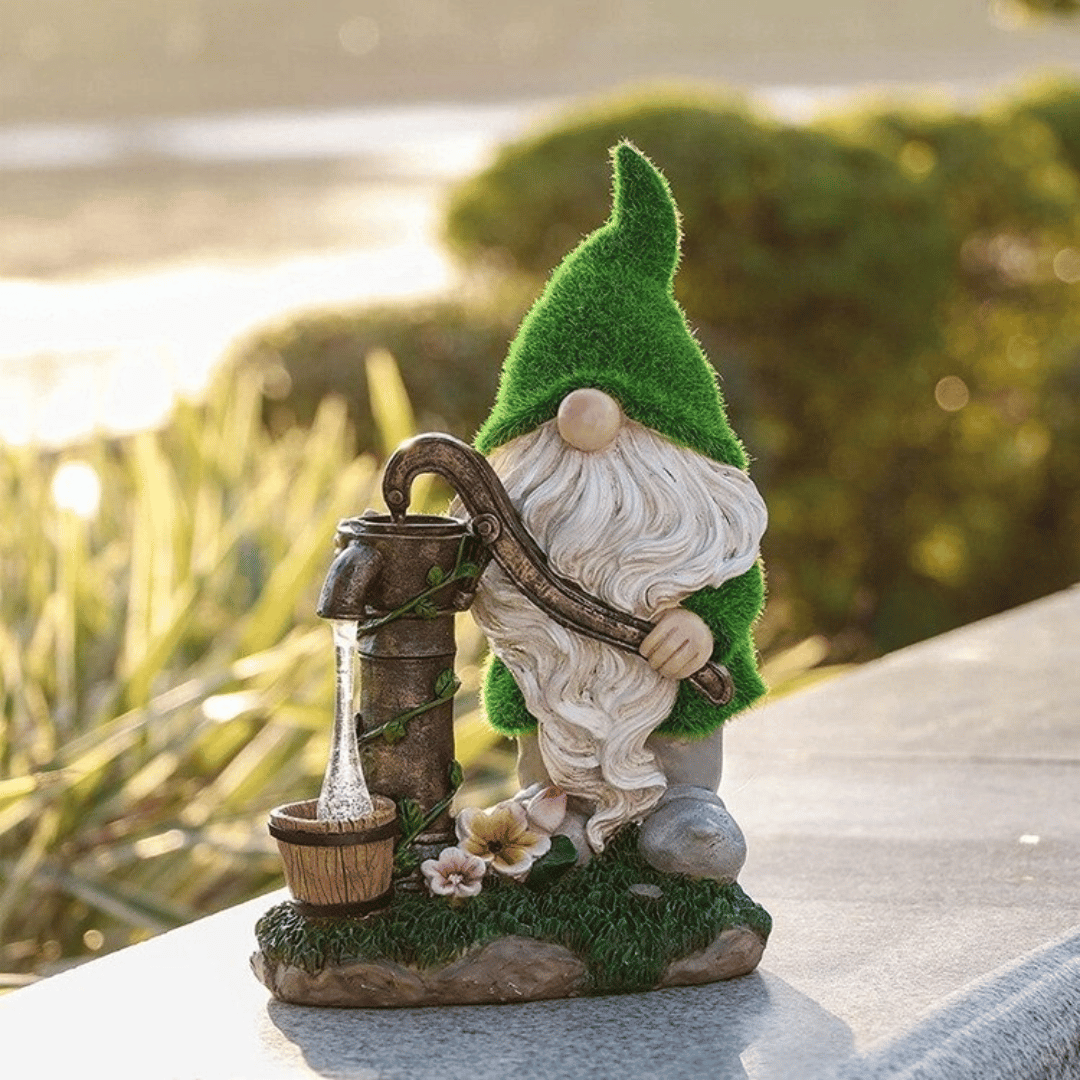 Estatua de Duende Grifo Solar - Luz Cálida IP65-Dreamy Home