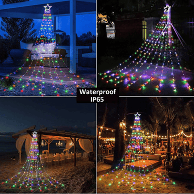 Estrella Navidad Enchufe - 3 m Luz Cálida/Fría/Multicolor 300 luces-Dreamy Home