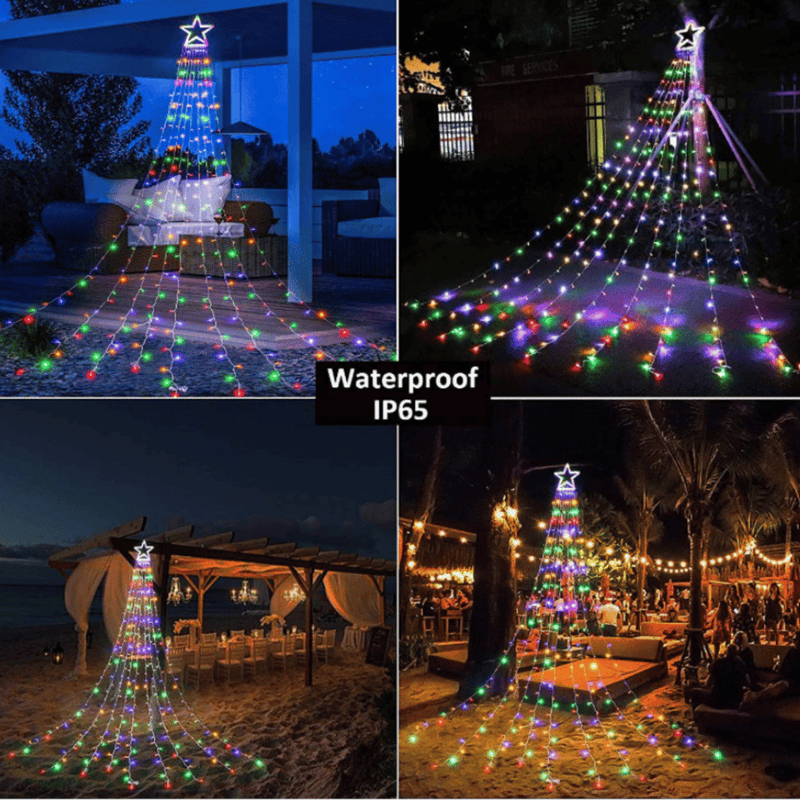 Estrella Navidad Enchufe - 3 m Luz Cálida/Fría/Multicolor 300 luces-Dreamy Home