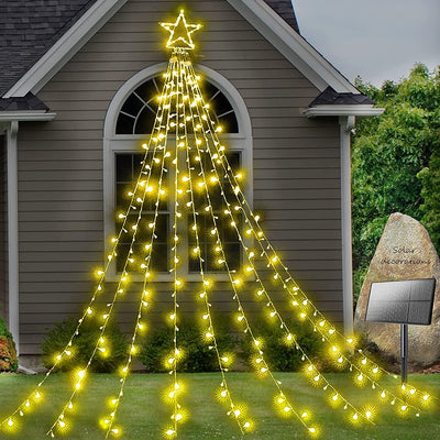 Estrella Navidad Solar - 3 m Luz Cálida/Multicolor 300 Leds-Dreamy Home