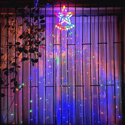 Estrella Navidad Solar - 3 m Luz Cálida/Multicolor 300 Leds-Dreamy Home