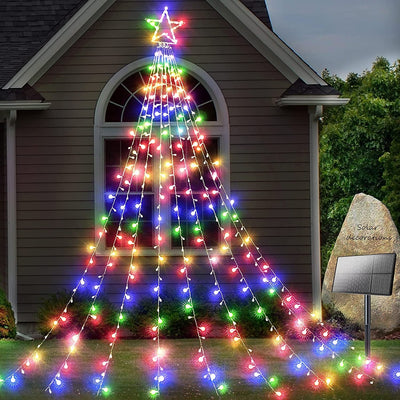 Estrella Navidad Solar - 3 m Luz Cálida/Multicolor 300 Leds-Dreamy Home