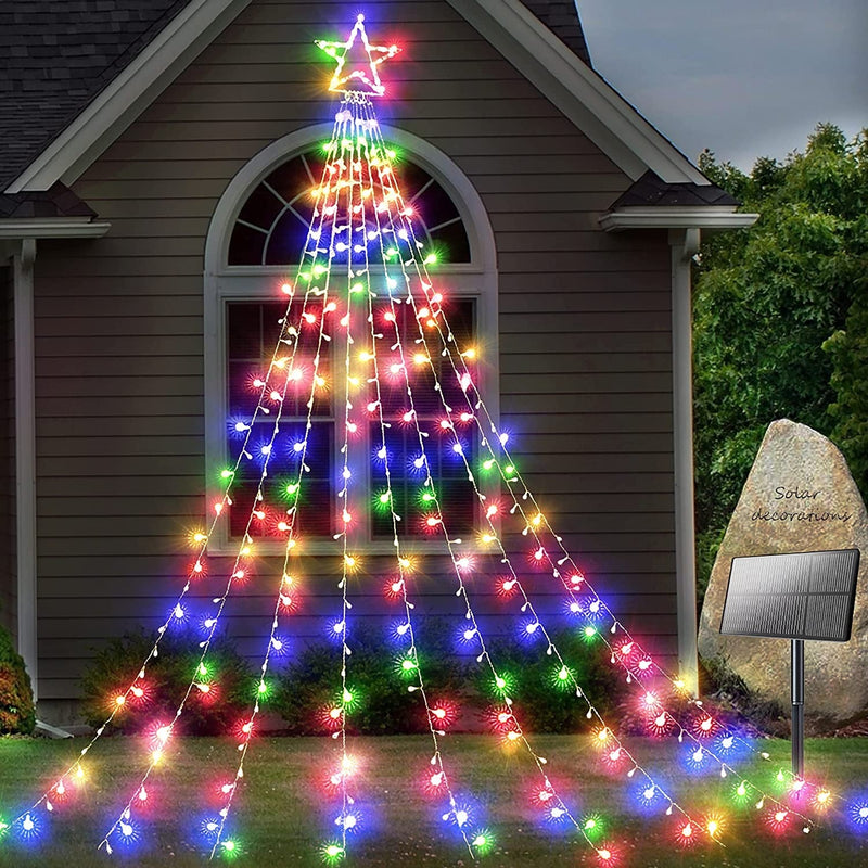 Estrella Navidad Solar - 3 m Luz Cálida/Multicolor 300 Leds-Dreamy Home