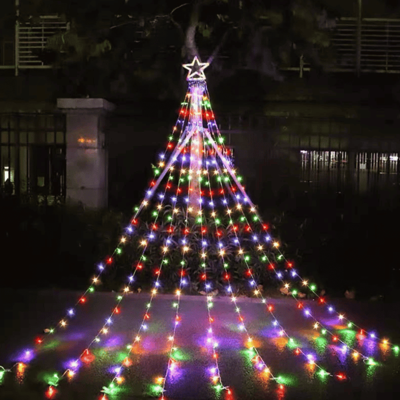 Estrella Navidad Solar - 3 m Luz Cálida/Multicolor 300 Leds-Dreamy Home