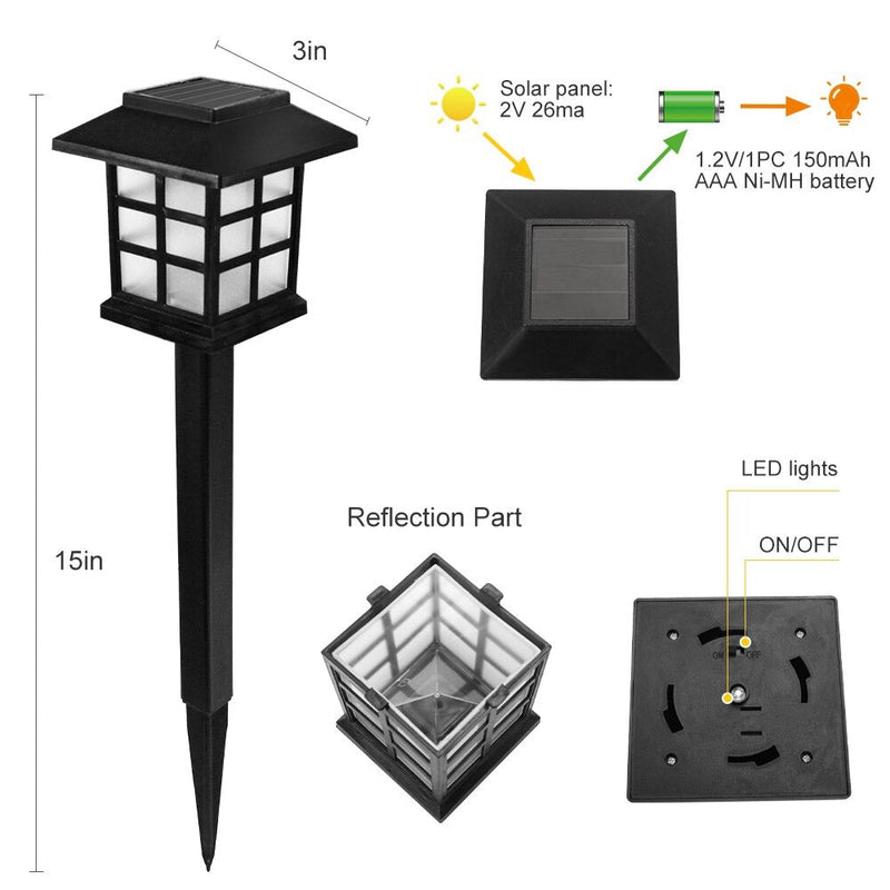 Farol Cuadrado Solar - 2 Unidades IP65 Luz Fría-Dreamy Home