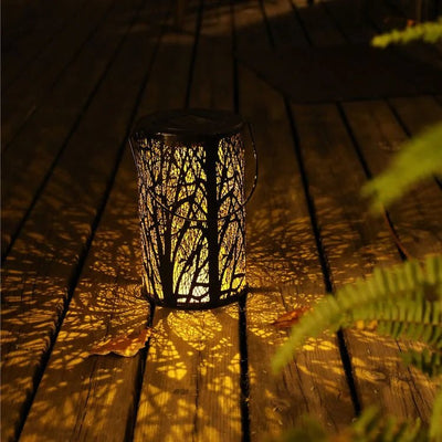 Farol Metálico Diseño Bosque - IP65 Resistente al Óxido Luz Cálida-Dreamy Home