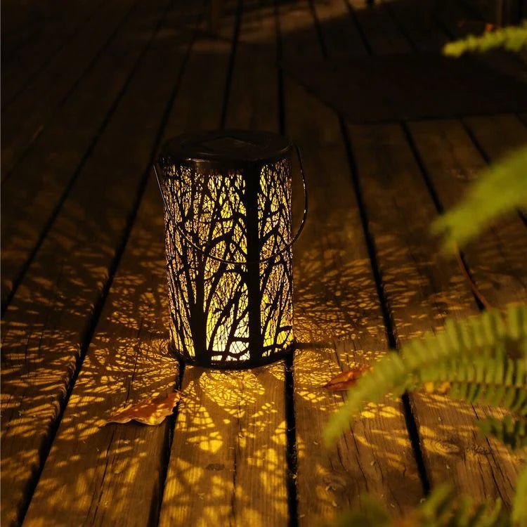 Farol Metálico Diseño Bosque - IP65 Resistente al Óxido Luz Cálida-Dreamy Home