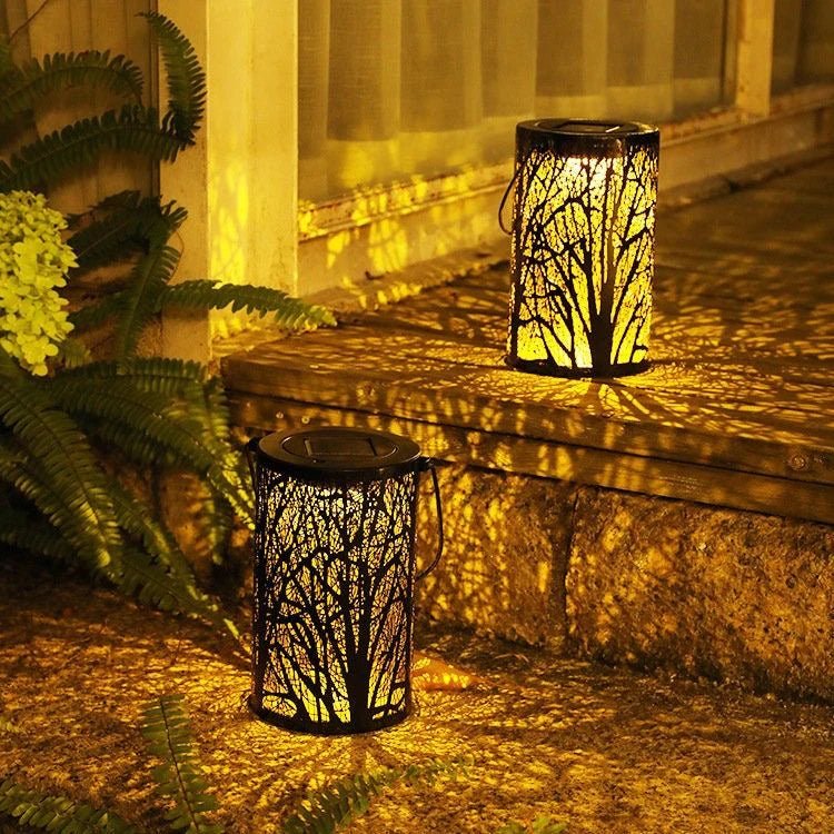 Farol Metálico Diseño Bosque - IP65 Resistente al Óxido Luz Cálida-Dreamy Home