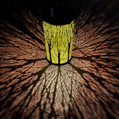 Farol Metálico Diseño Bosque - IP65 Resistente al Óxido Luz Cálida-Dreamy Home