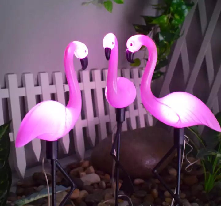 Flamencos Solares - 3 Unidades IP65 Luz Cálida-Dreamy Home