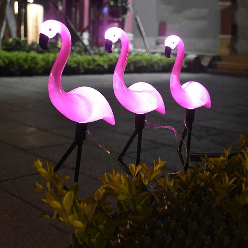 Flamencos Solares - 3 Unidades IP65 Luz Cálida-Dreamy Home