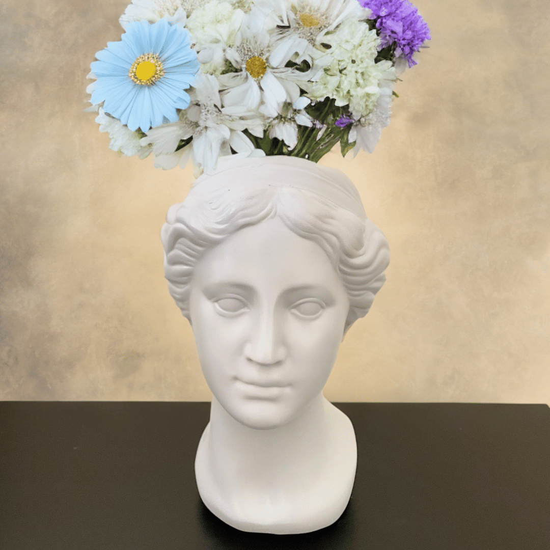 Florero Cabeza de Mujer Griega - 22 x 10 x 9,5 cm-Dreamy Home