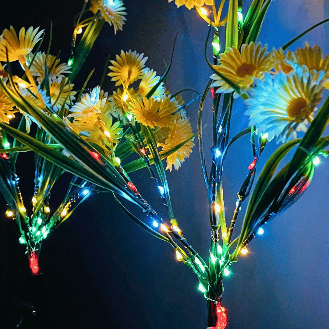 Flores Solares - Altura 73 cm Luz Multicolores IP65-Dreamy Home
