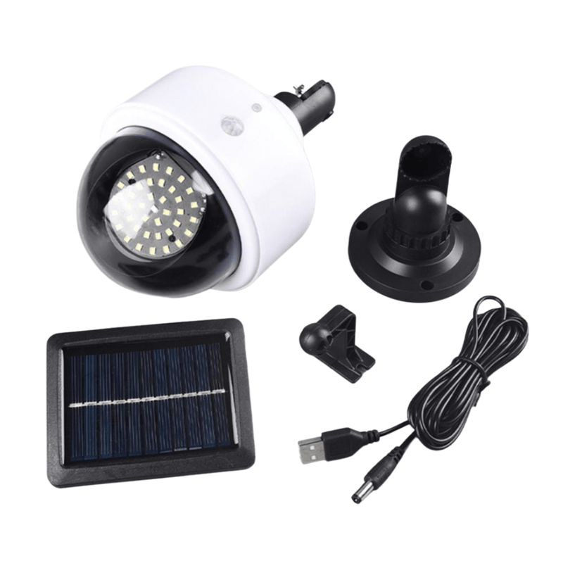 Foco Cámara de Vigilancia 360° Solar - Luz Fría IP65-Dreamy Home